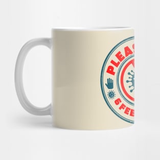 please stay 6 feet away warning anti-social gift Mug